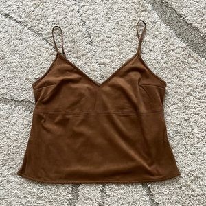 Abercrombie micro-suede cropped top